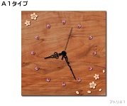 桜の掛け時計（案）Ａ１タイプ（黒色）