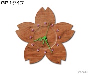 桜の掛け時計（案）ＧＧ１タイプ（緑色１）