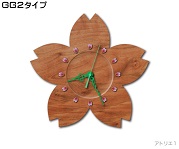 桜の掛け時計（案）ＧＧ２タイプ（緑色２）