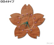 桜の掛け時計（案）ＧＧ４タイプ（緑色４）