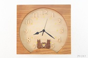 仲良し猫のお月見時計9